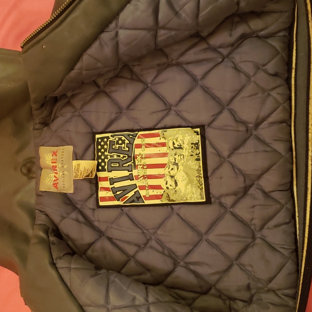 Avirex Leather Jacket Vintage size 3T ( kids) - Picture 5 of 11
